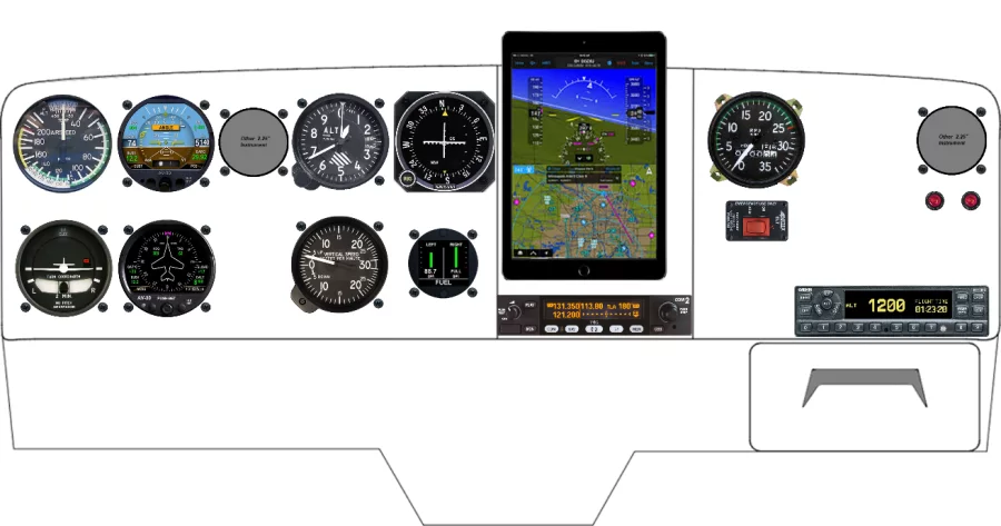 A Cessna 150 instrument panel design