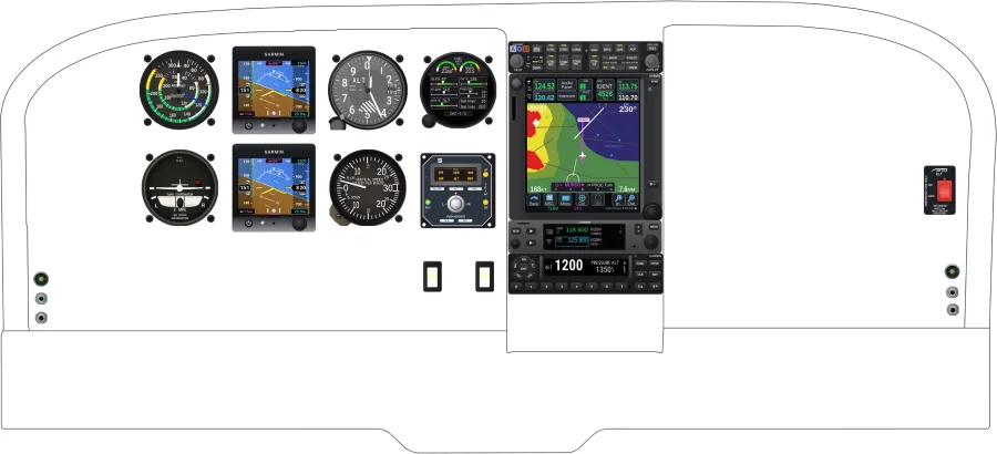 Cessna 172 instrument panel design