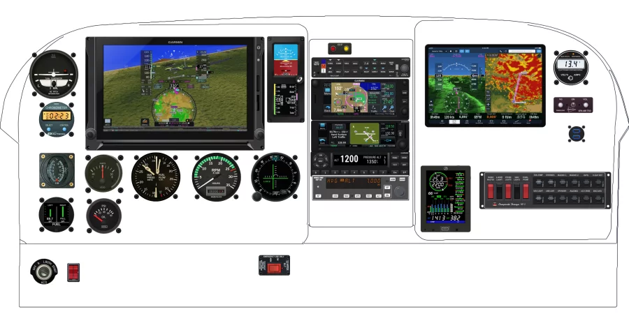 Cessna 210 instrument panel design