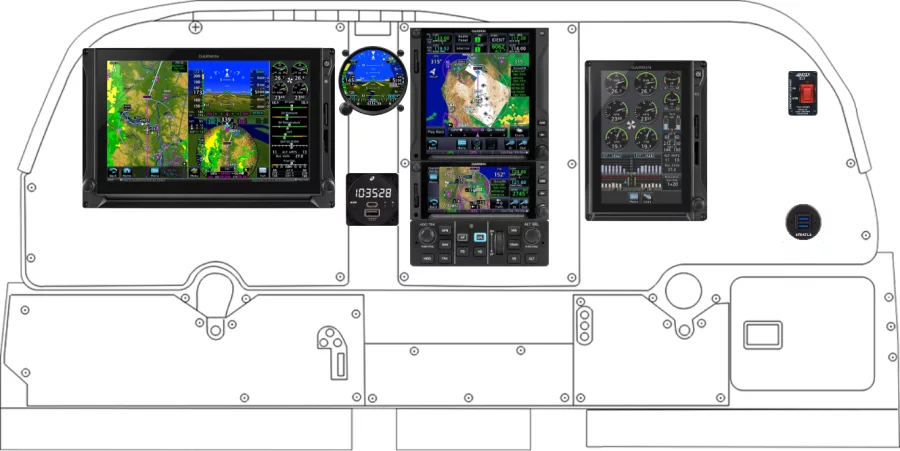 An Beechcraft A36 instrument panel design
