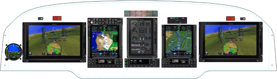 A Beechcraft Beechcraft King Air 200 instrument panel design