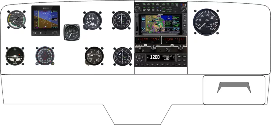 A Cessna 150 instrument panel design