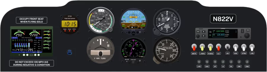 American Champion Citabria instrument panel design