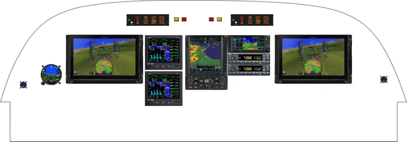 A Cessna 208 instrument panel design