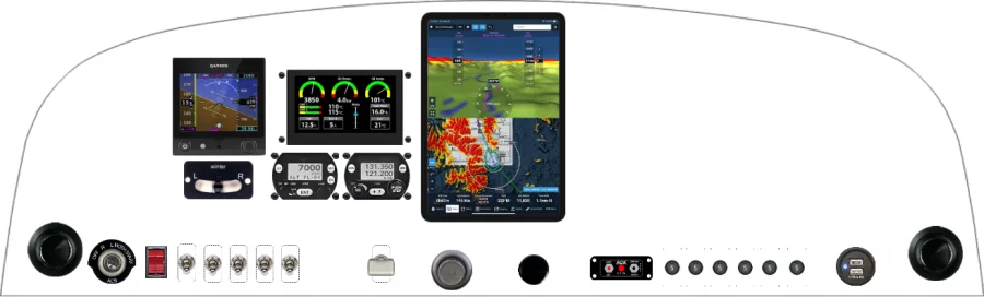A Kitfox Aircraft Model 5/7 instrument panel design