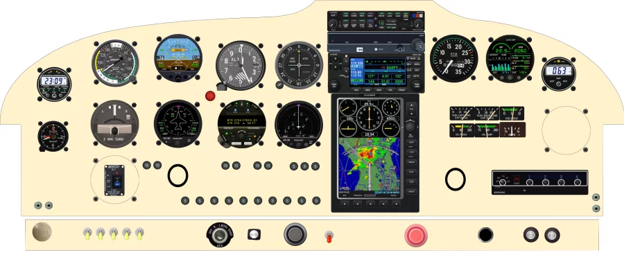 Piper Aircraft Cherokee 180C instrument panel design