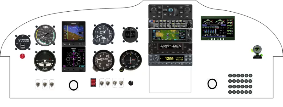 A Piper Aircraft Cherokee 180C instrument panel design