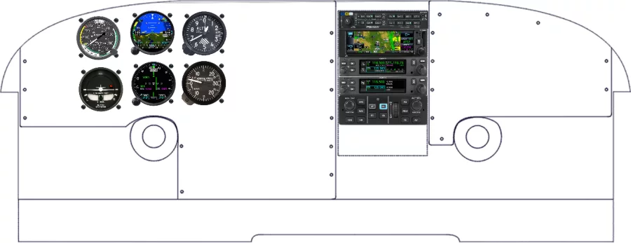 A Piper Aircraft PA-24 instrument panel design