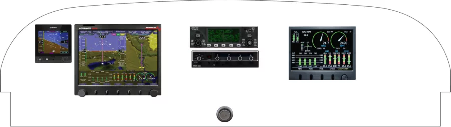 A Glasair Aviation Glastar instrument panel design