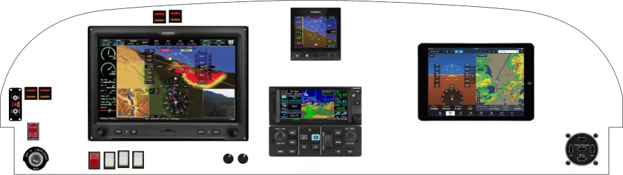 A Glasair Aviation Glastar instrument panel design