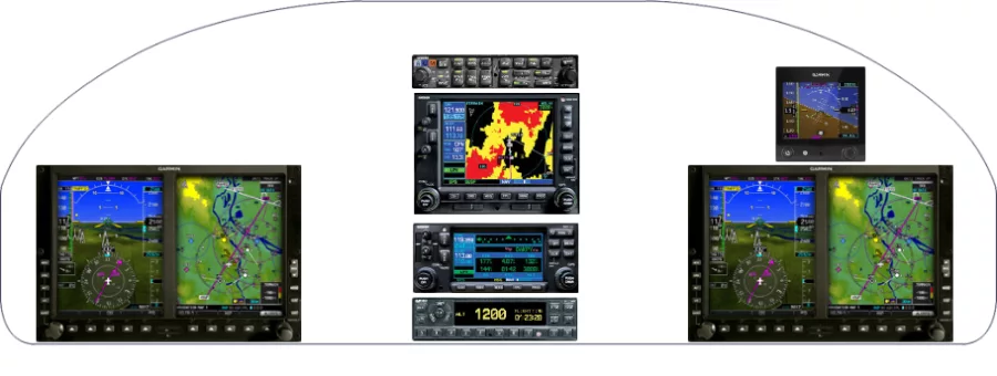 A Beechcraft Model 18 instrument panel design