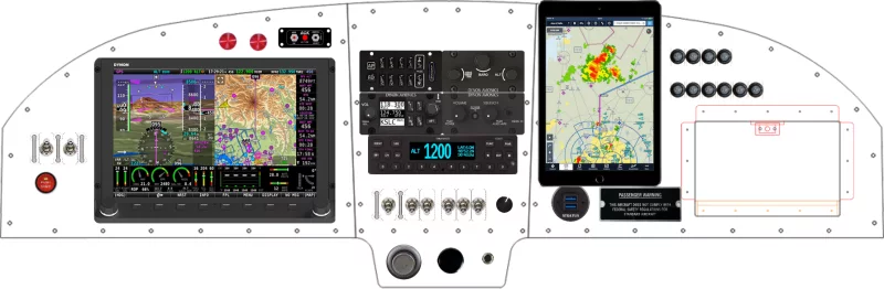An Van's Aircraft RV-12 instrument panel design