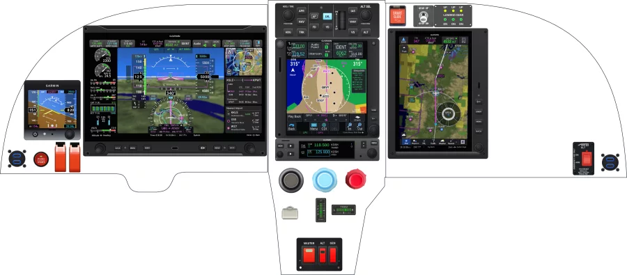 Lancair International 320 / 360 instrument panel design