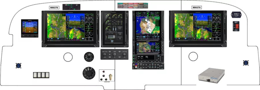 A Piper Aircraft PA-46-350 instrument panel design