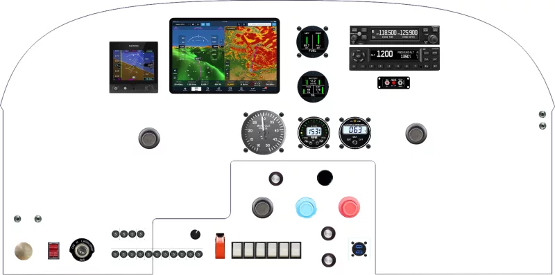 A Cessna 182B/C instrument panel design
