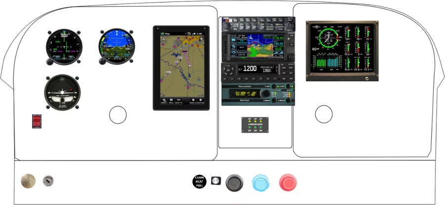 A Cessna 180 / 185 instrument panel design