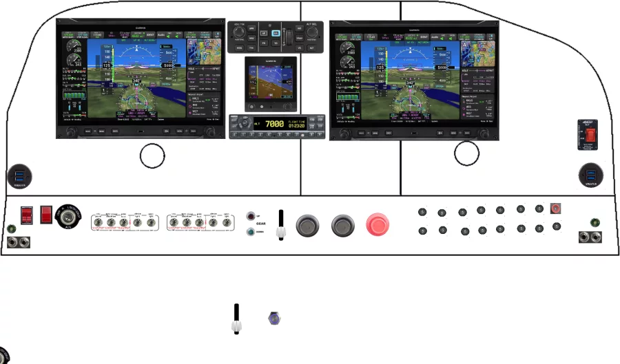 A Cessna 177 Cardinal instrument panel design