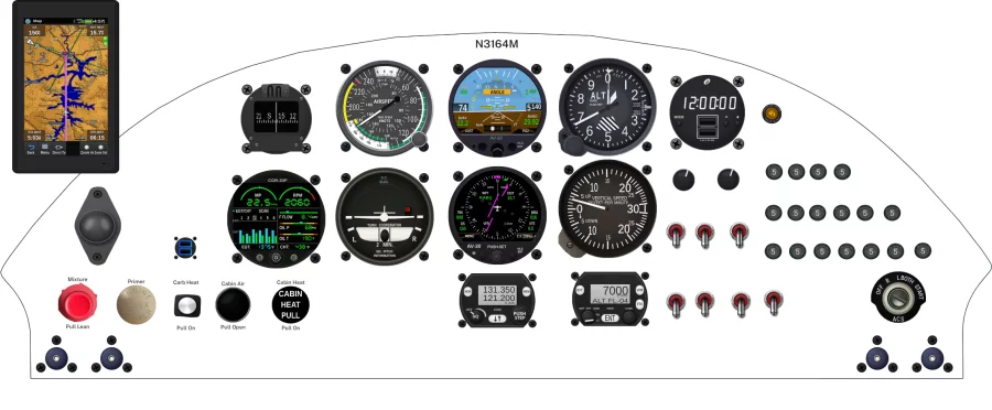 Piper Aircraft PA-12 instrument panel design