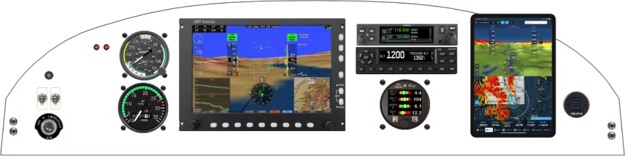 A Piper Aircraft PA-17 instrument panel design