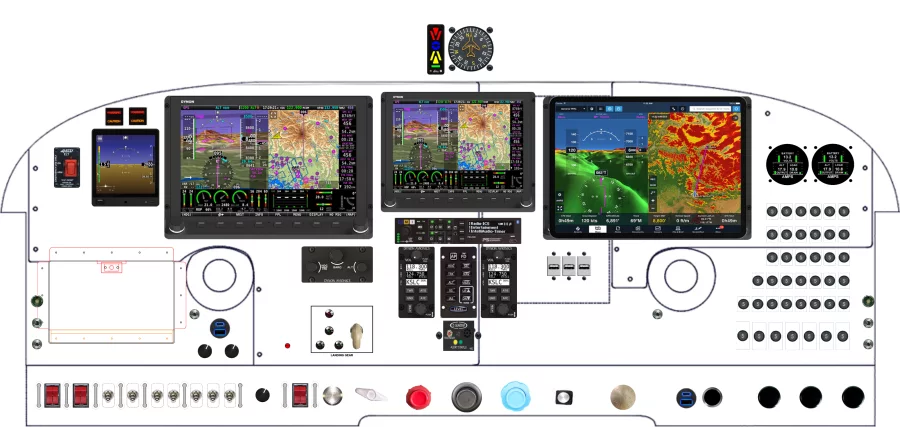 Piper Aircraft PA-24 instrument panel design