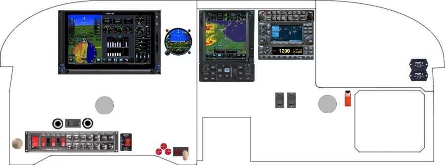A Piper Aircraft PA-34 instrument panel design