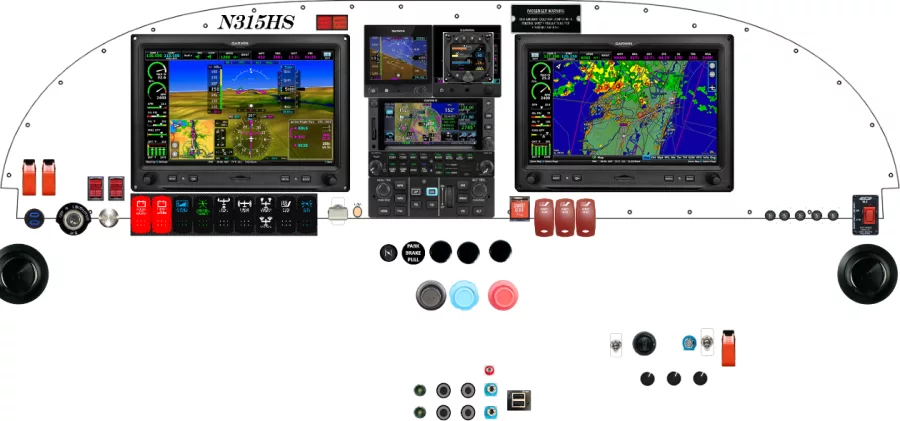 An Van's Aircraft RV-10 instrument panel design