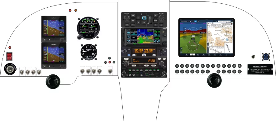 A Lancair International 320 / 360 instrument panel design