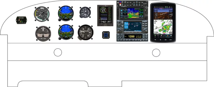 A Piper Aircraft PA-28 instrument panel design