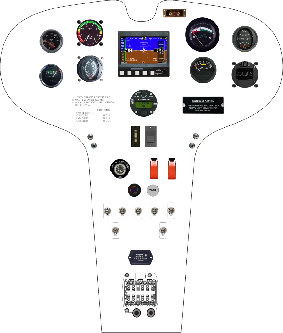 An RANS Aircraft S-12 Airaile instrument panel design