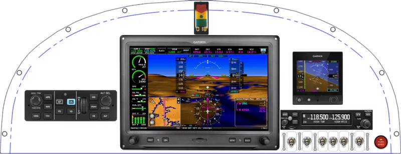 An RANS Aircraft S-7S Courier instrument panel design