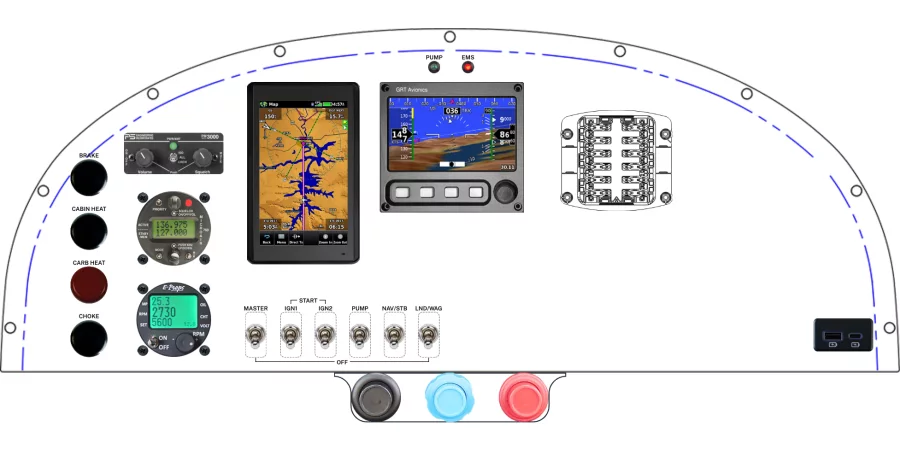 RANS Aircraft S-7S Courier instrument panel design