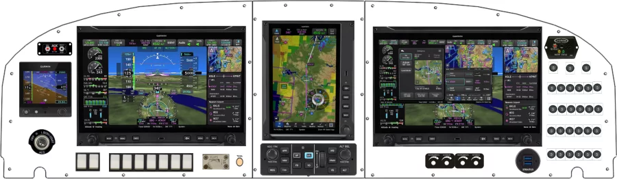 Van's Aircraft RV-14 instrument panel design
