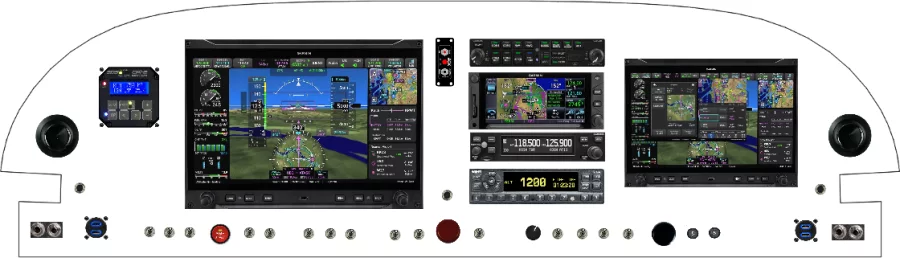 An Van's Aircraft RV-6 instrument panel design