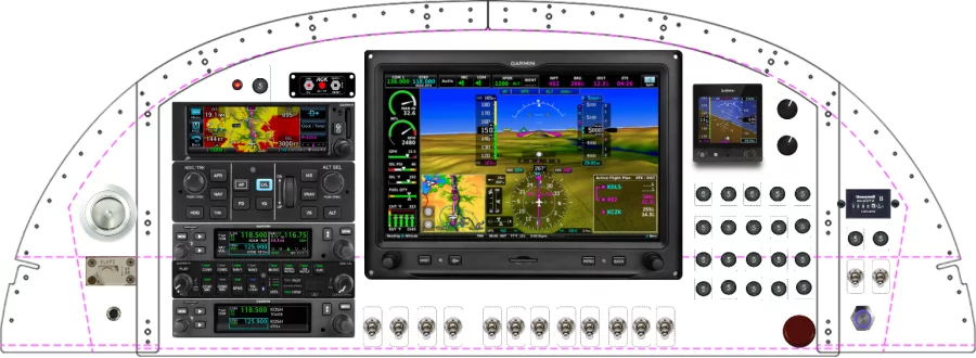 An Van's Aircraft RV-8/8A instrument panel design