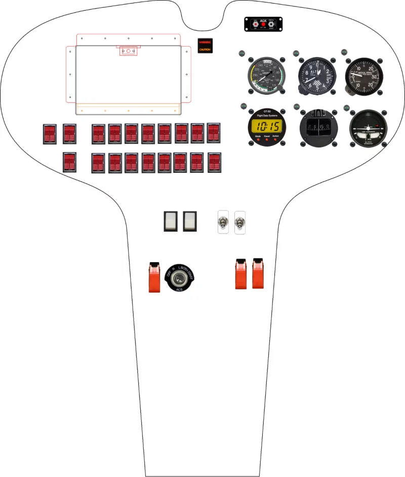 An RANS Aircraft S-12 Airaile instrument panel design