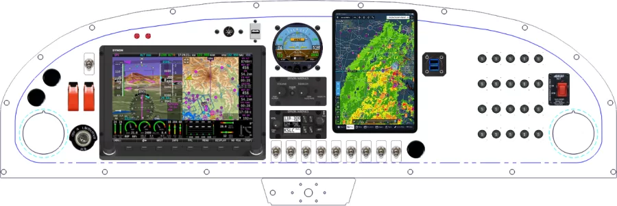 An RANS Aircraft S-20 / S-21 instrument panel design