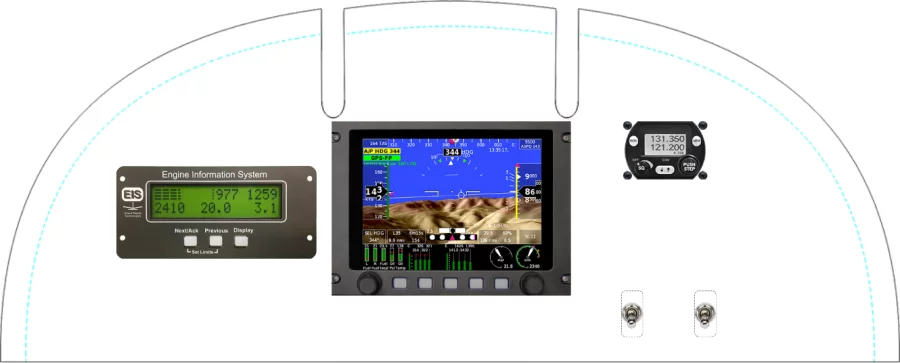 An RANS Aircraft S-7 Courier instrument panel design