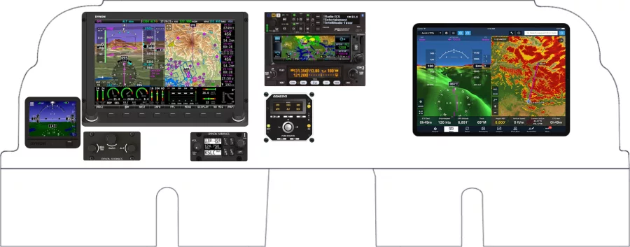 A Beechcraft CE23 / CE24 / A23 instrument panel design
