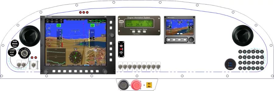 An RANS Aircraft S-20 / S-21 instrument panel design