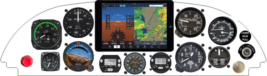 A Piper Aircraft PA-18 instrument panel design