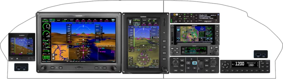 A Piper Aircraft PA-32 instrument panel design