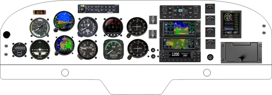 Grumman Aviation AA-5 instrument panel design