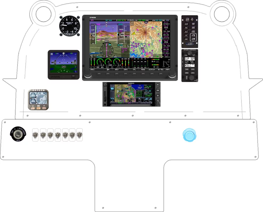 A Flying Legend Tucano Front Panel instrument panel design