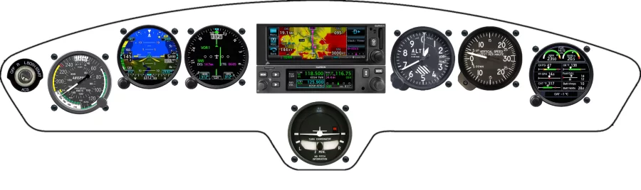 A Cessna 170B instrument panel design