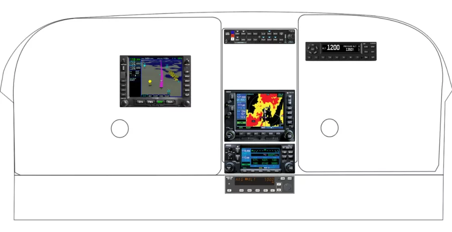 Cessna 210 instrument panel design